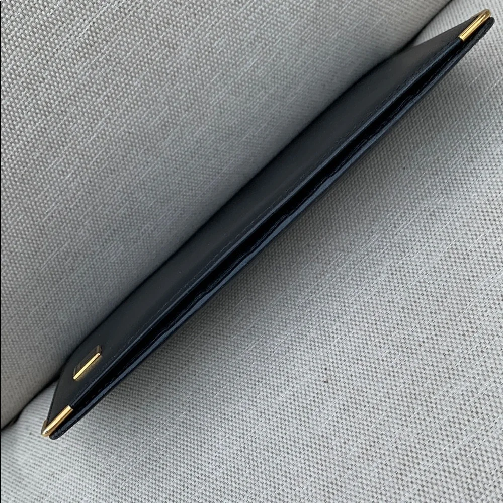 Dunhill Elegant Black Wallet with Gold Accents